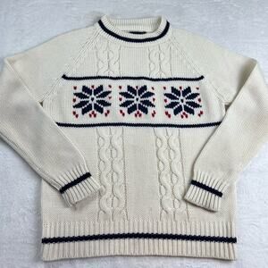 Branford Winter Snowflake Acrylic Sweater Vintage Women's size Large 1980's